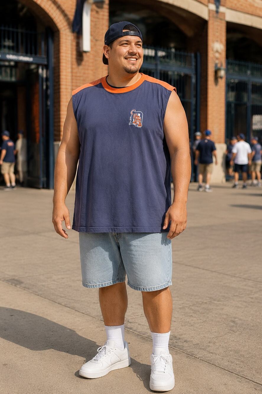 Vintage 90s Pro Edge Detroit Tigers Cooperstown Sleeveless Shirt Men XL Muscle